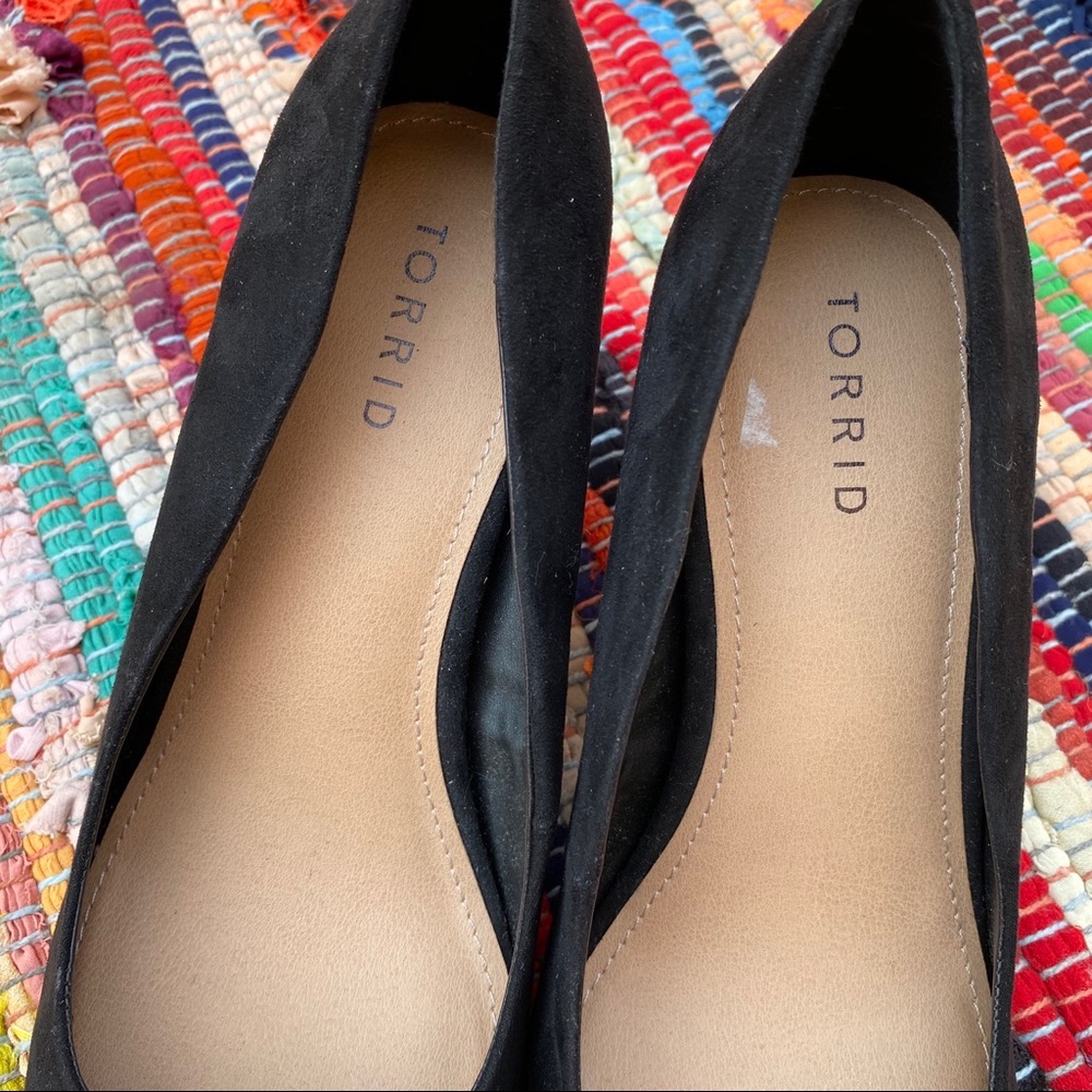 SOLD Torrid | Suede Black Block Heel Pumps - Picture 3 of 5